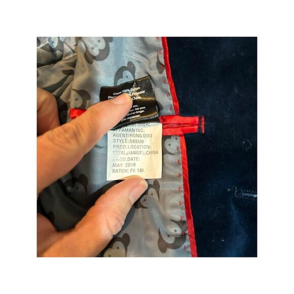 Appaman Fine Tailoring Toddler Boy Blue Velvet Blazer Sz 3T Two Button Pockets - Picture 8 of 8